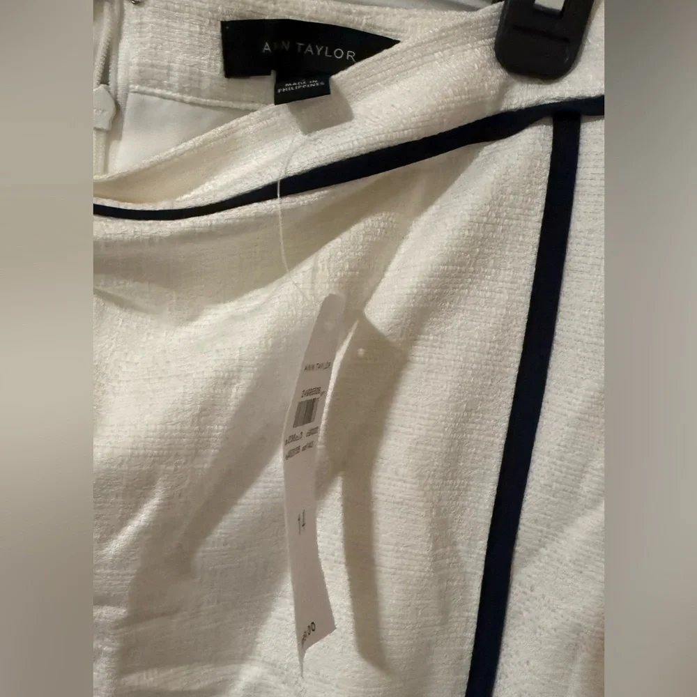 NWT Ann Taylor White Midi Pencil Skirt Women’s Size 14 Career Office Business
